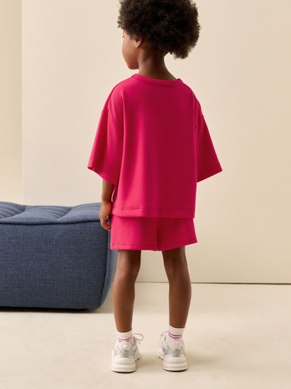 Dsiney Kidz - Bright Pink Supersoft T-Shirt and Shorts Set (3-16yrs) image 4