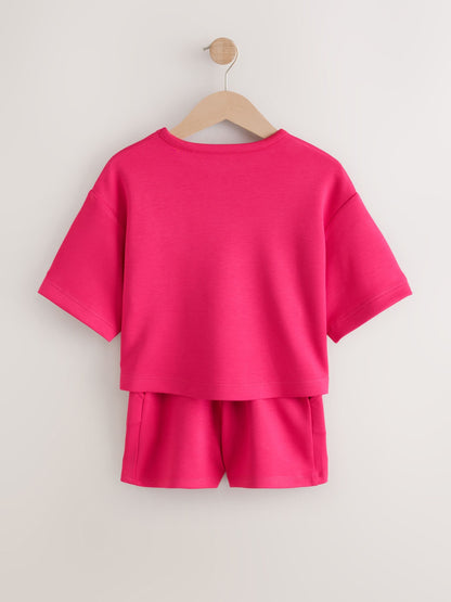 Dsiney Kidz - Bright Pink Supersoft T-Shirt and Shorts Set (3-16yrs) image 8