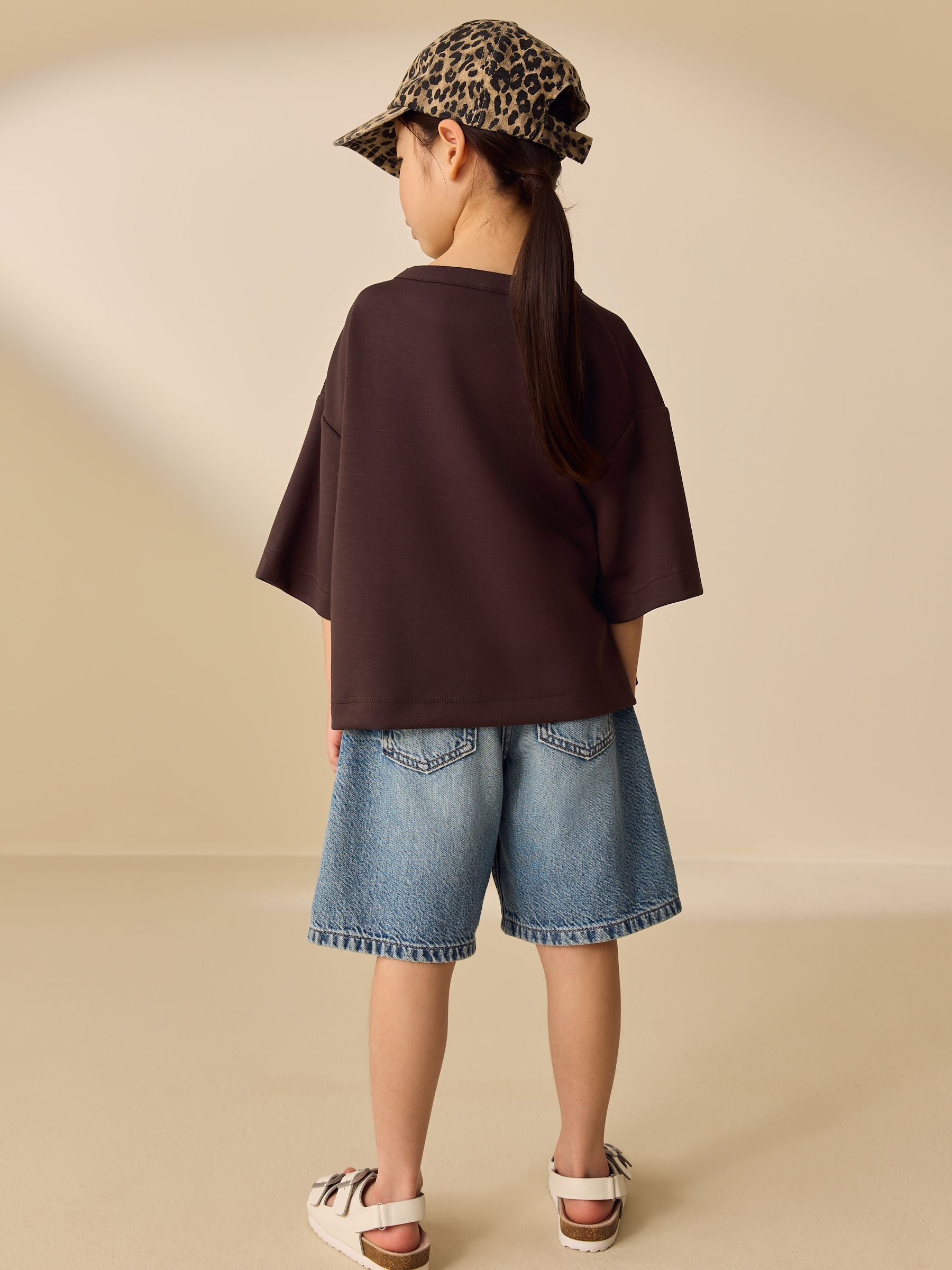 Dsiney Kidz - Chocolate Brown Supersoft Oversized Boxy T-Shirt (3-16yrs) image 3