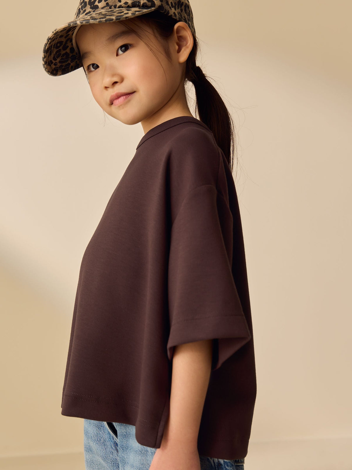Dsiney Kidz - Chocolate Brown Supersoft Oversized Boxy T-Shirt (3-16yrs) image 4