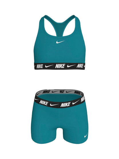Dsiney Kidz - Nike Green Logo Tape Racerback Bikini Shorts Set image 3