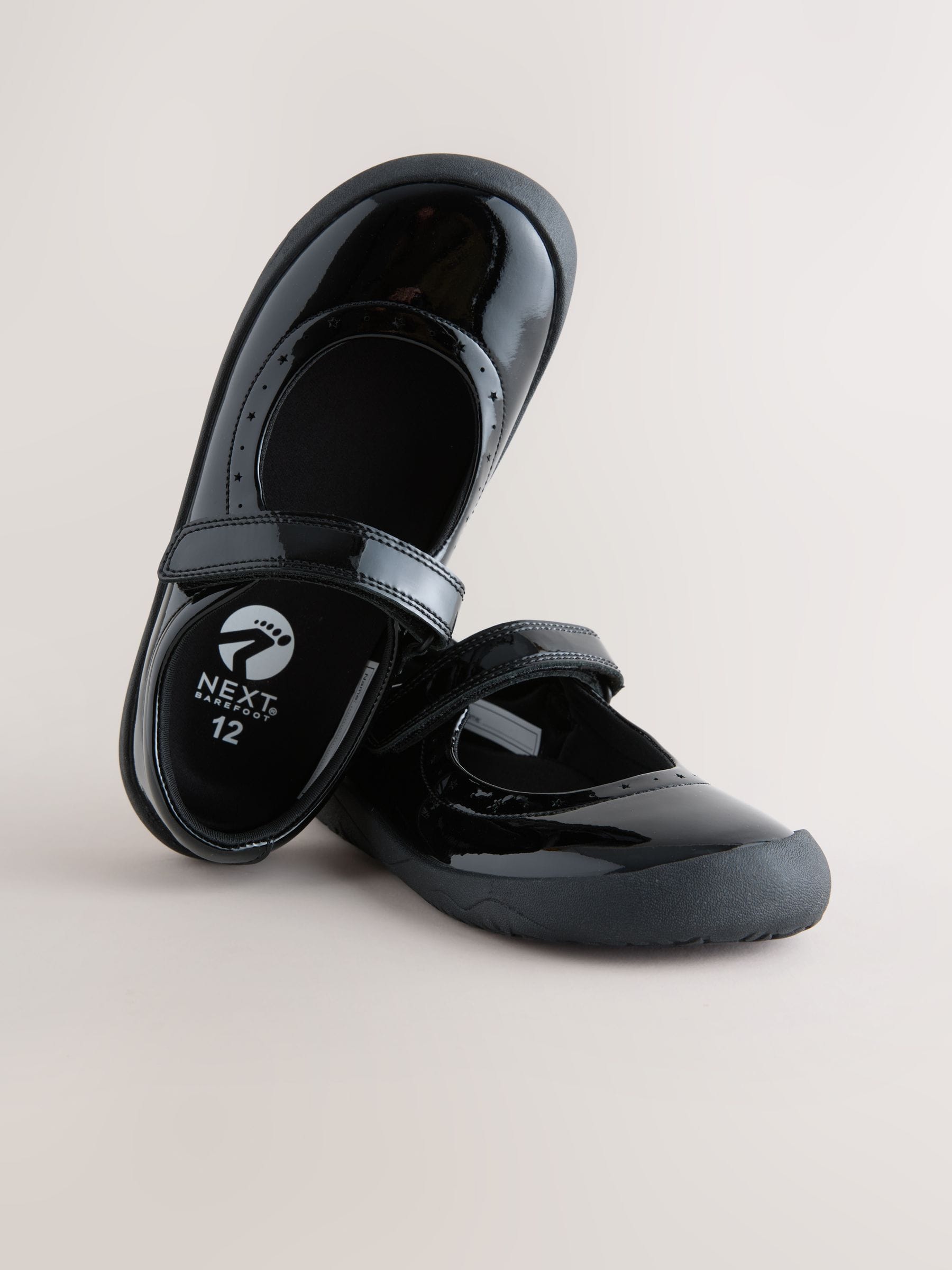 Black Patent Leather Standard Fit (F) Barefoot Mary Jane School Shoes image 4