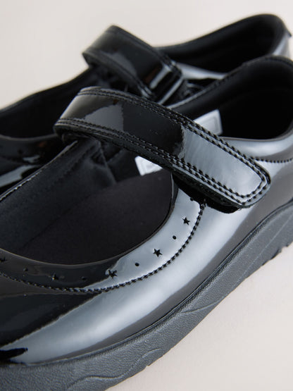 Black Patent Leather Standard Fit (F) Barefoot Mary Jane School Shoes image 5