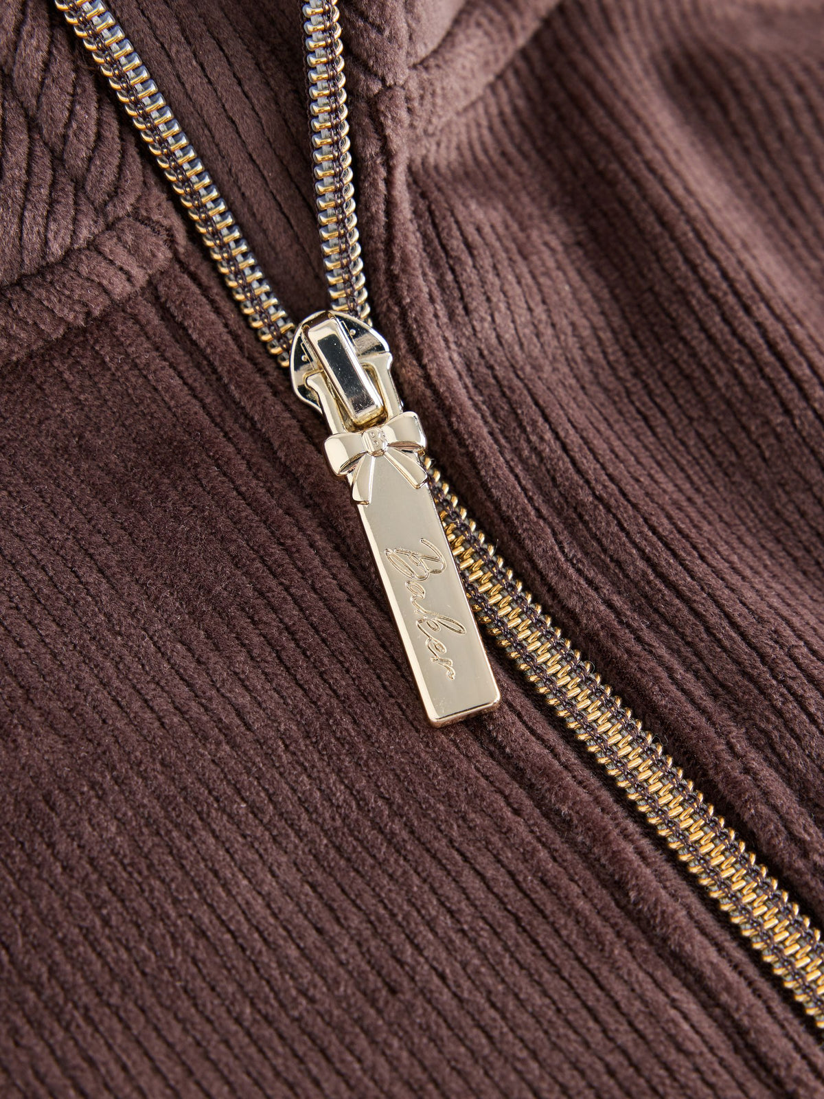 Baker by Ted Baker Chocolate Brown Velour Rib Funnel Zip Through & Joggers Set 2 Piece - image 10