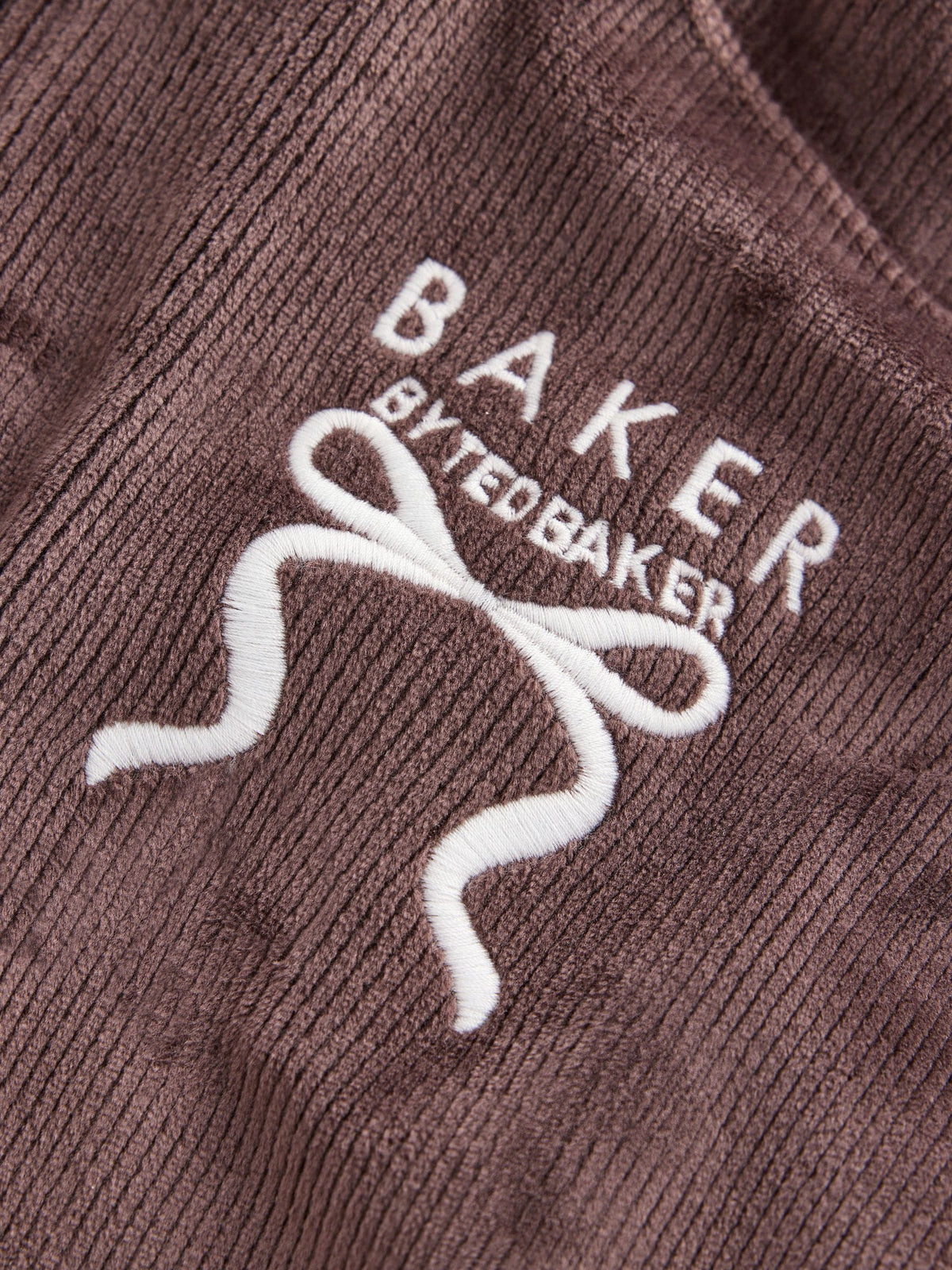 Baker by Ted Baker Chocolate Brown Velour Rib Funnel Zip Through & Joggers Set 2 Piece - image 9