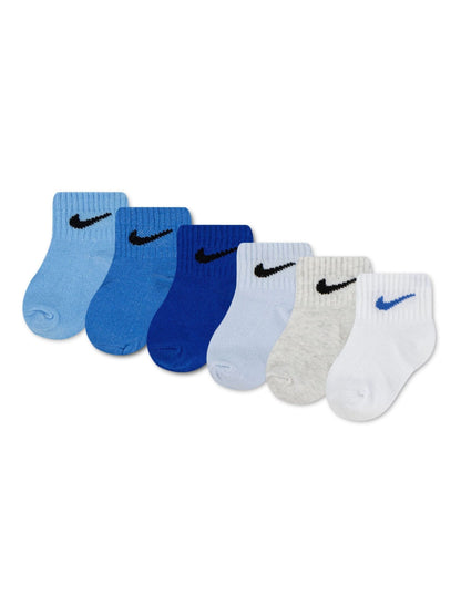 Nike Blue Infant Swoosh Ankle Socks 6 Pack - image 1