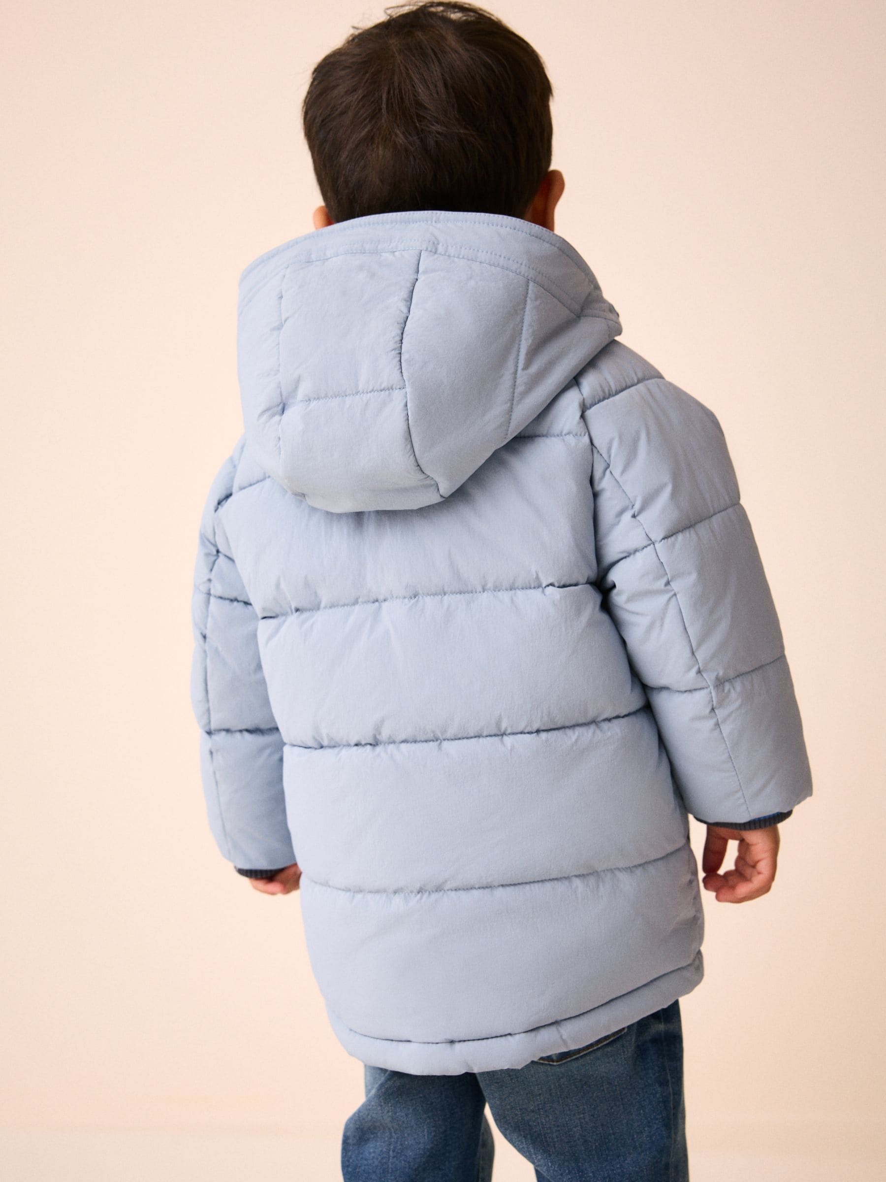 Dsiney Kidz - Light Blue Borg Lined Padded Coat (6mths-7yrs) image 4