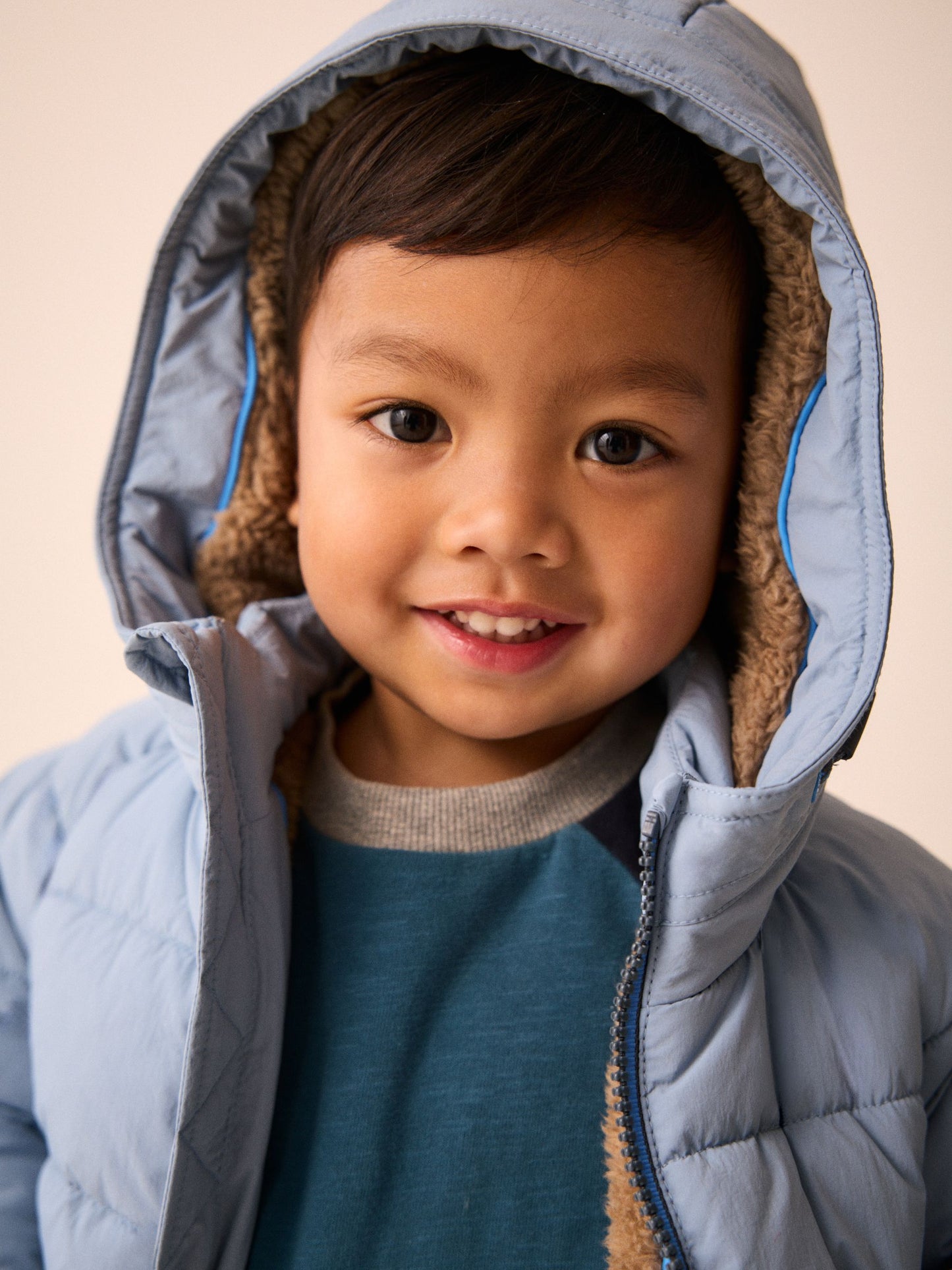 Dsiney Kidz - Light Blue Borg Lined Padded Coat (6mths-7yrs) image 5
