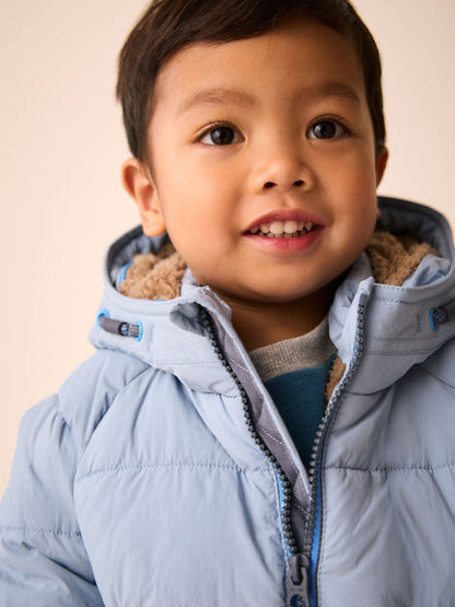 Dsiney Kidz - Light Blue Borg Lined Padded Coat (6mths-7yrs) image 6