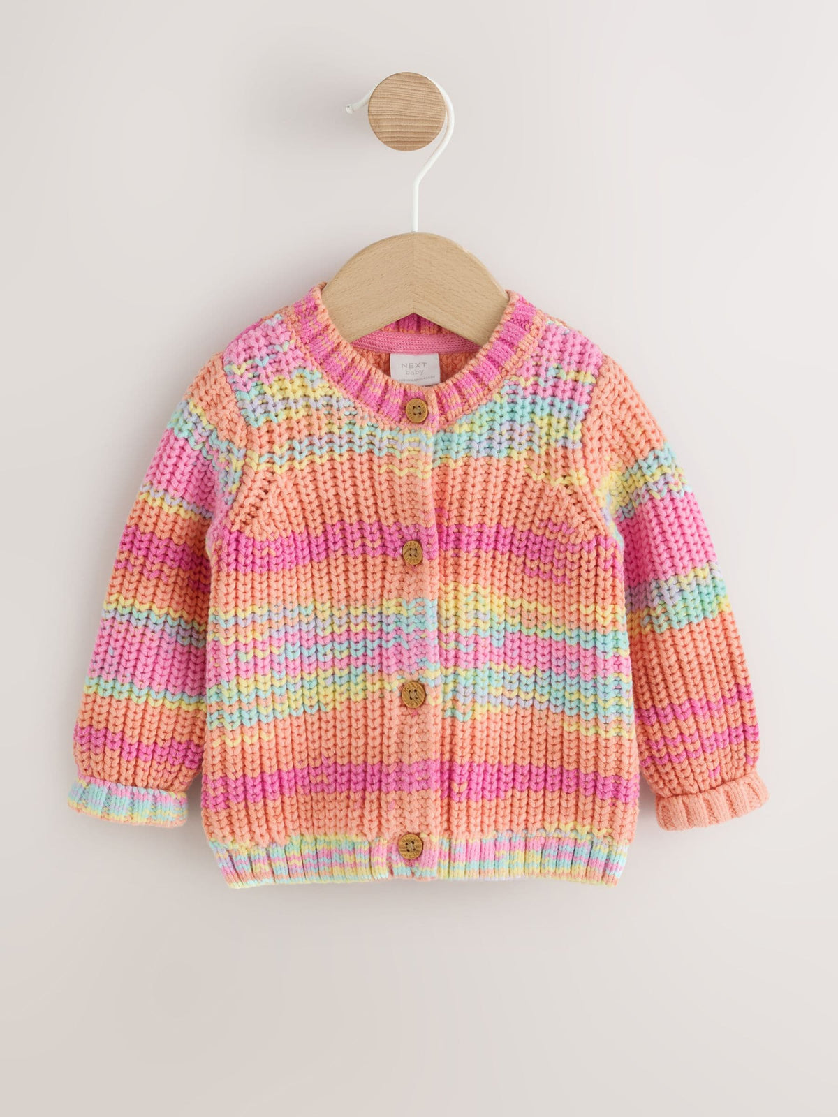 Multicolour Stripe Knitted Baby Cardigan (0mths-2yrs) - image 1