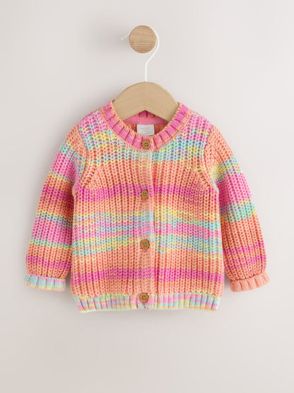 Multicolour Stripe Knitted Baby Cardigan (0mths-2yrs) - image 1