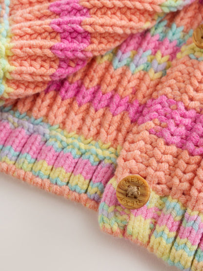 Multicolour Stripe Knitted Baby Cardigan (0mths-2yrs) - image 4