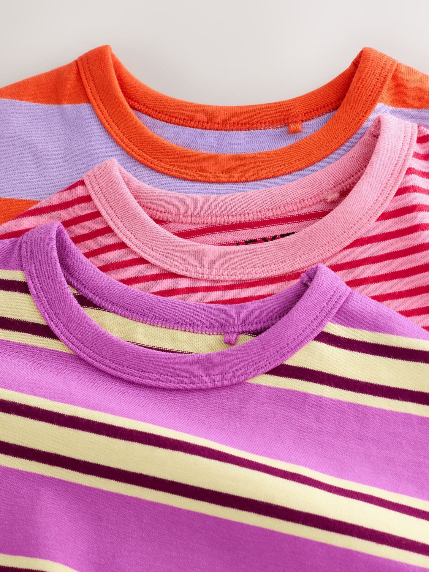 Dsiney Kidz - Pink/Purple Stripe T-Shirts 3 Pack (3mths-7yrs) image 6