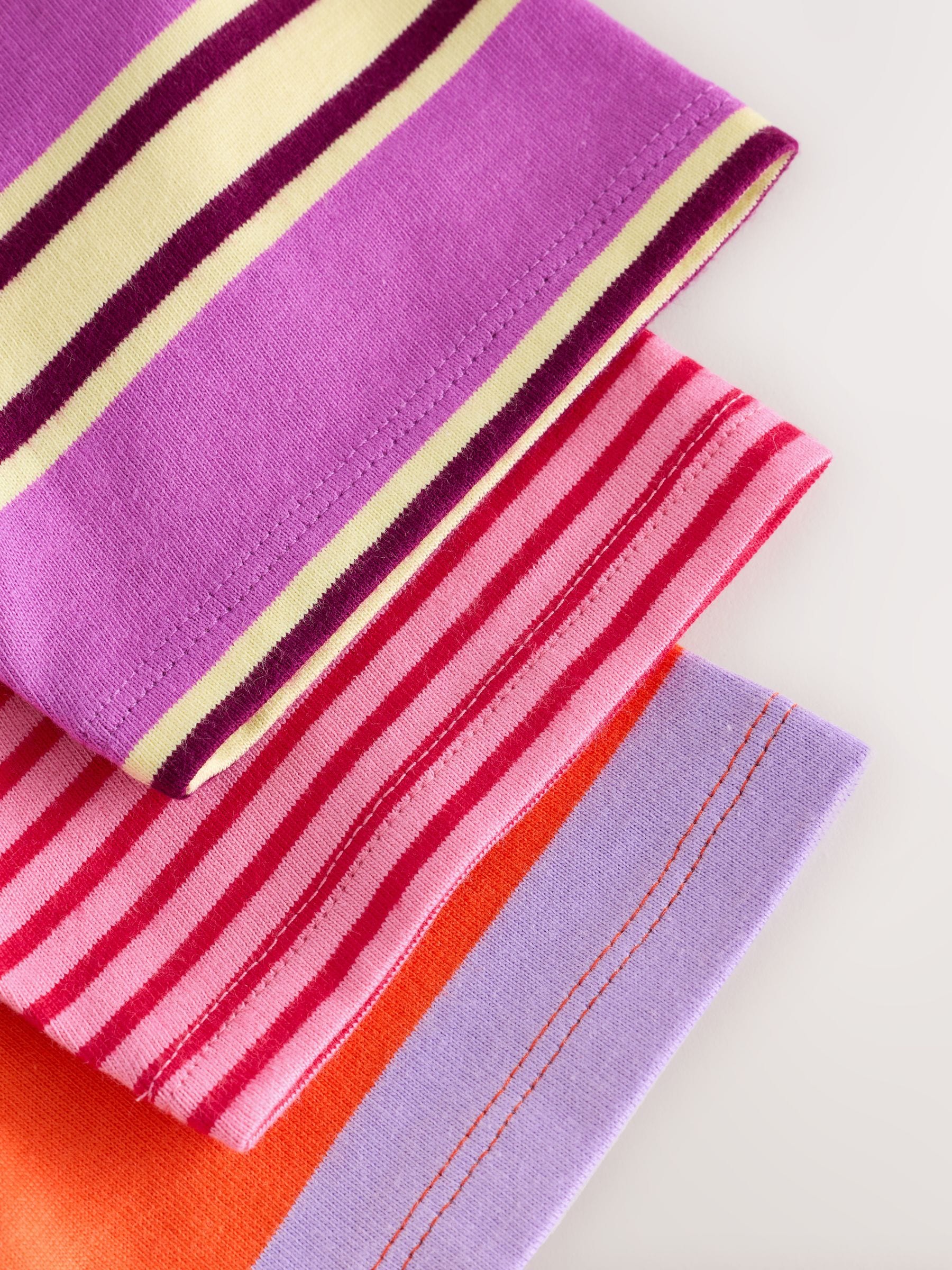 Dsiney Kidz - Pink/Purple Stripe T-Shirts 3 Pack (3mths-7yrs) image 7