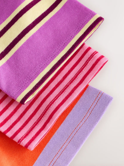 Dsiney Kidz - Pink/Purple Stripe T-Shirts 3 Pack (3mths-7yrs) image 7