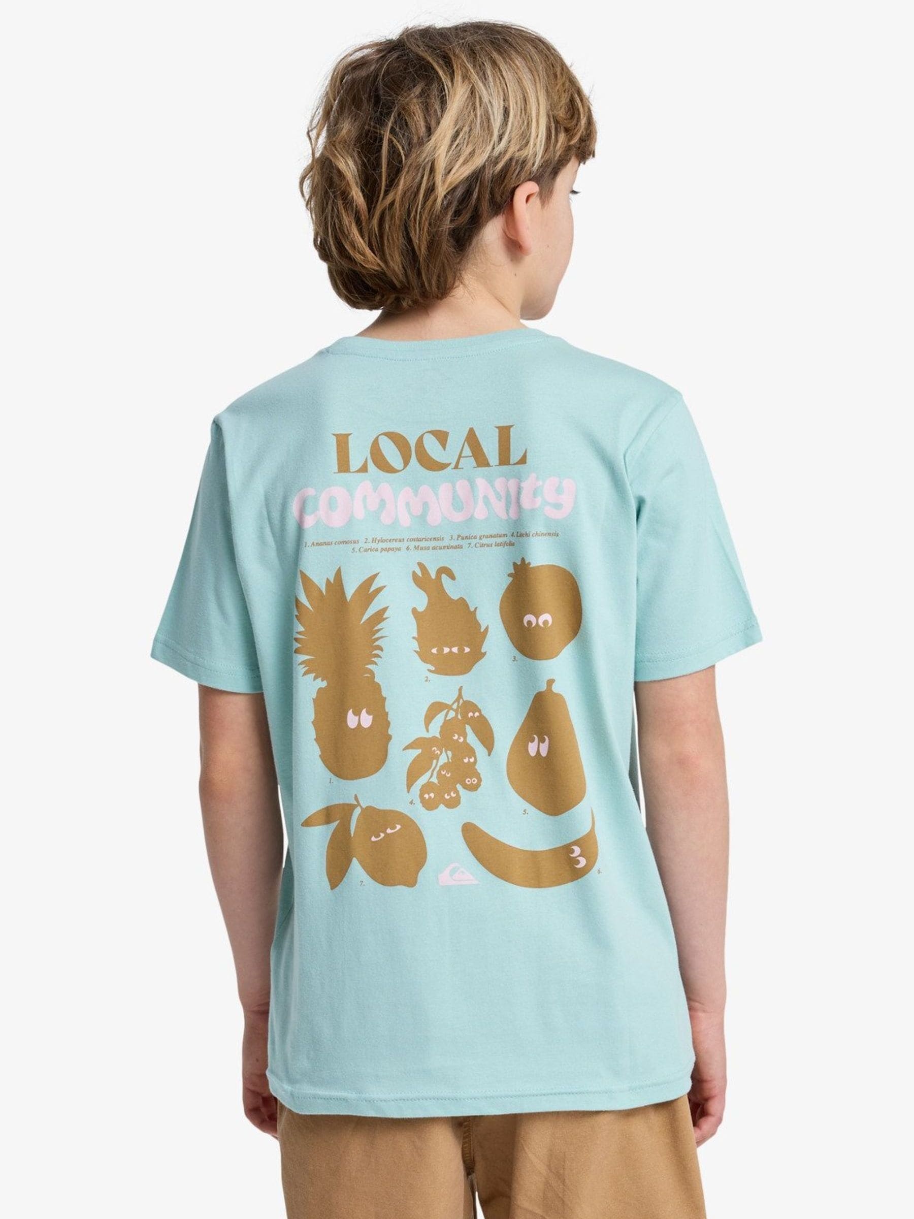 Dsiney Kidz - Quiksilver Blue Fruits Tide Backprint Graphic Short Sleeve T-Shirt image 1