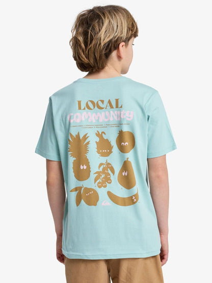 Dsiney Kidz - Quiksilver Blue Fruits Tide Backprint Graphic Short Sleeve T-Shirt image 1