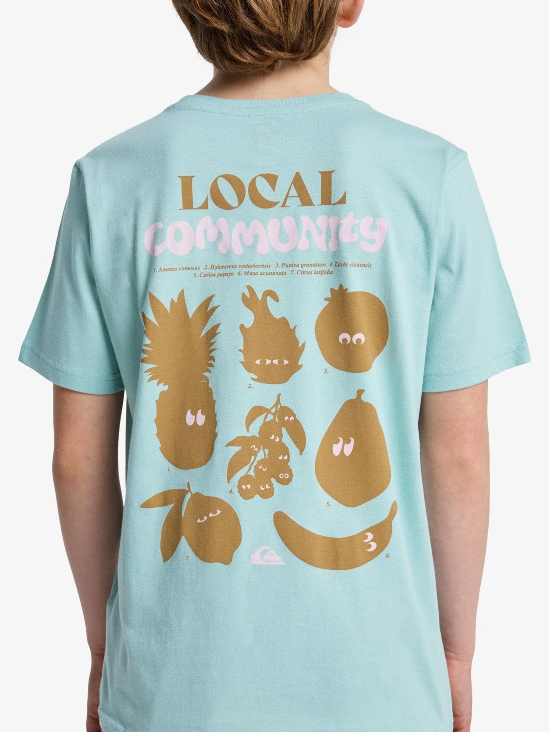 Dsiney Kidz - Quiksilver Blue Fruits Tide Backprint Graphic Short Sleeve T-Shirt image 5