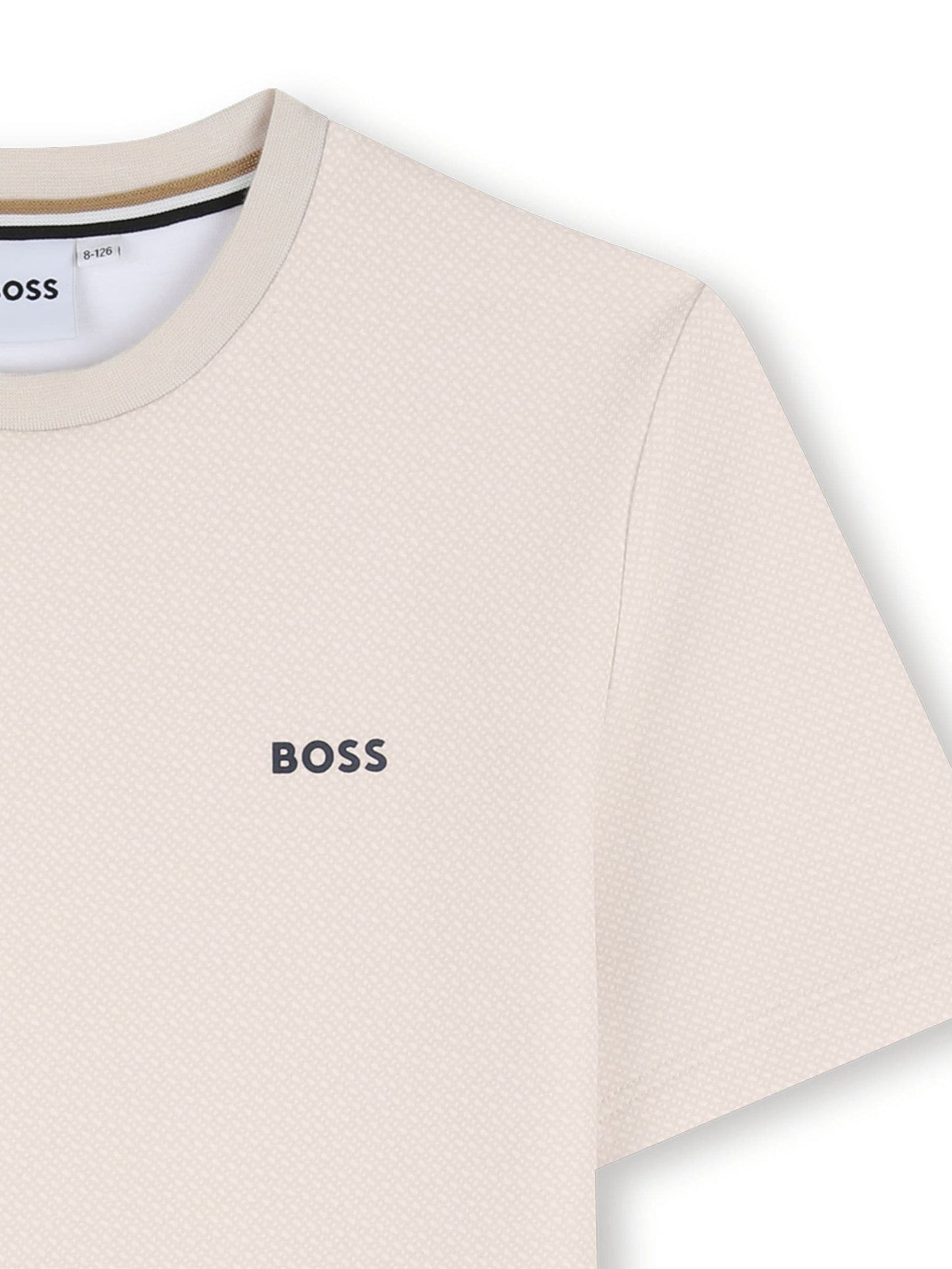 BOSS Cream Logo Short Sleeve T-Shirt image 3
