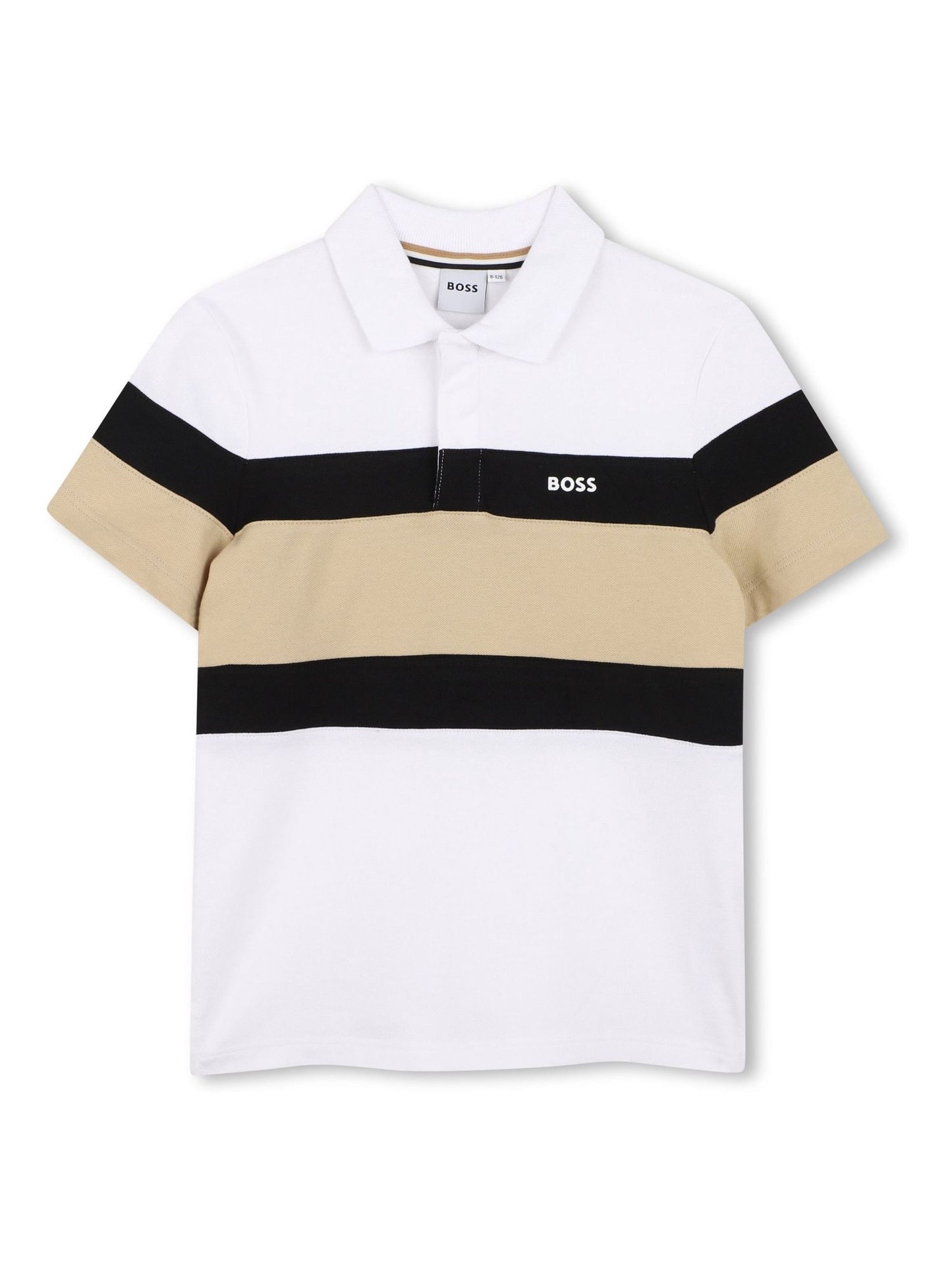 BOSS White Logo Polo Shirt and Bermuda Shorts Set image 3