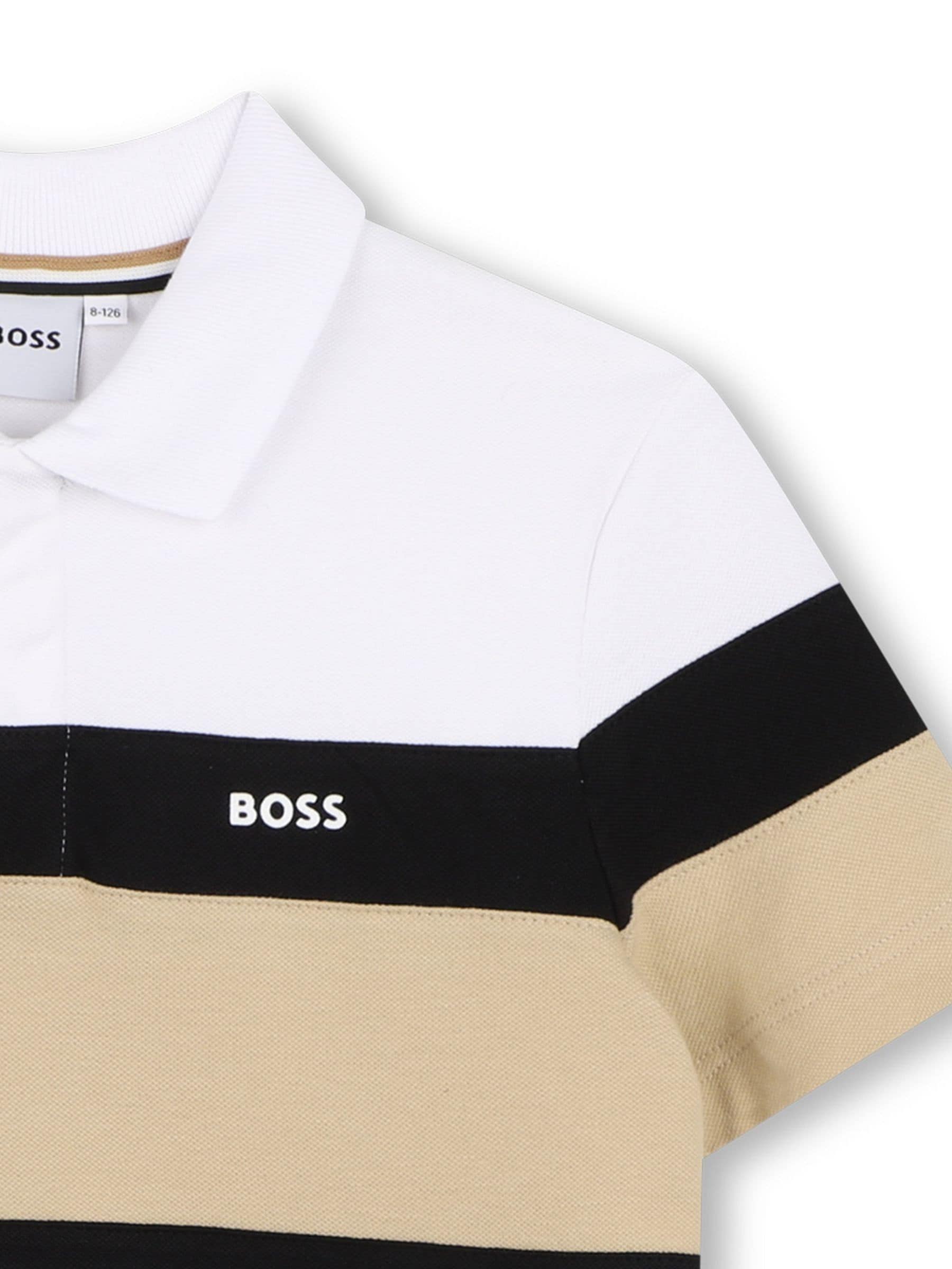 BOSS White Logo Polo Shirt and Bermuda Shorts Set image 7