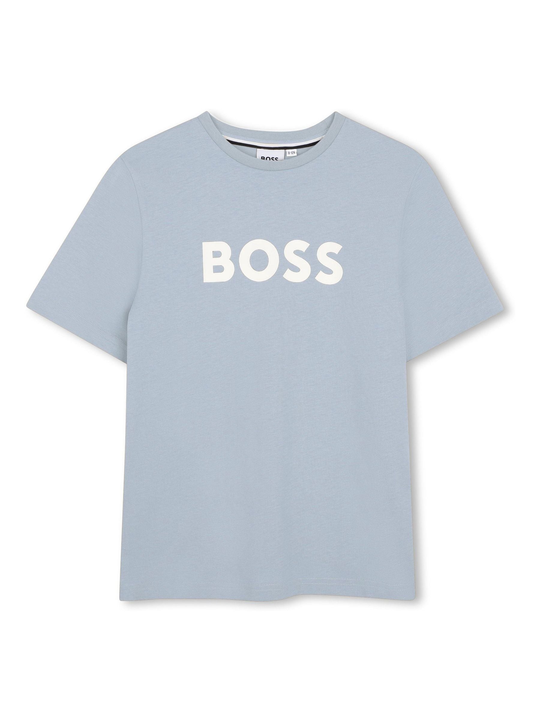 BOSS Light Blue Logo Short Sleeve T-Shirt image 1