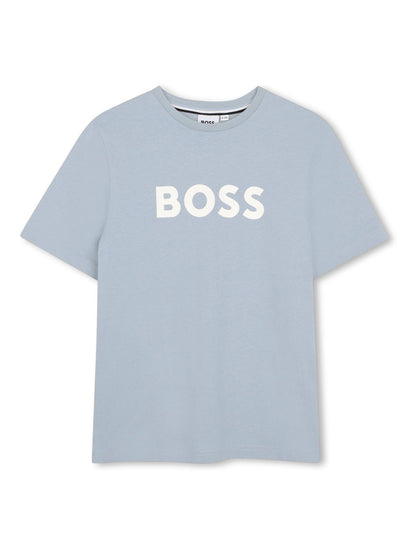 BOSS Light Blue Logo Short Sleeve T-Shirt image 1