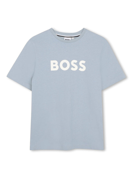 BOSS Light Blue Logo Short Sleeve T-Shirt image 1