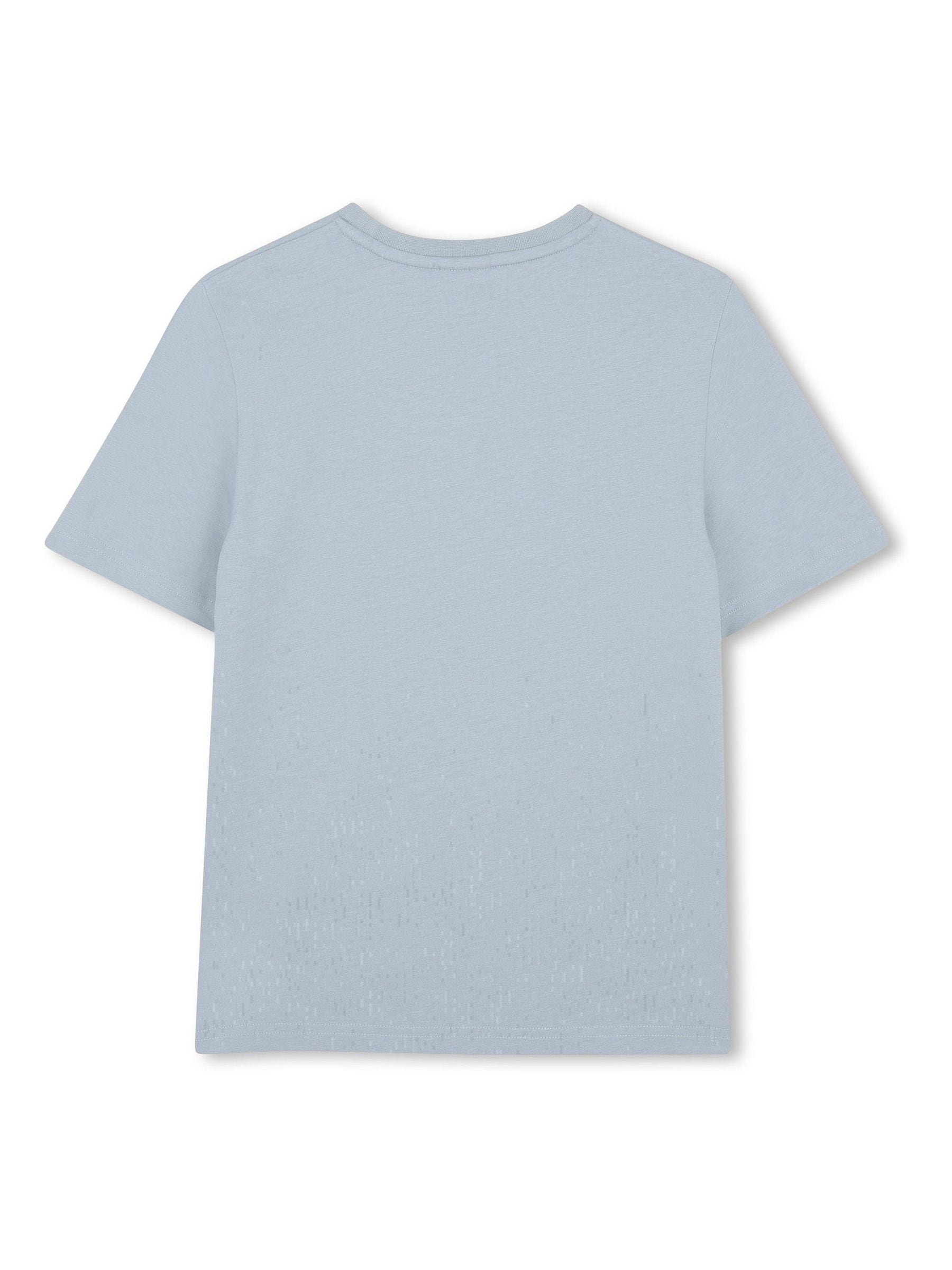 BOSS Light Blue Logo Short Sleeve T-Shirt image 2