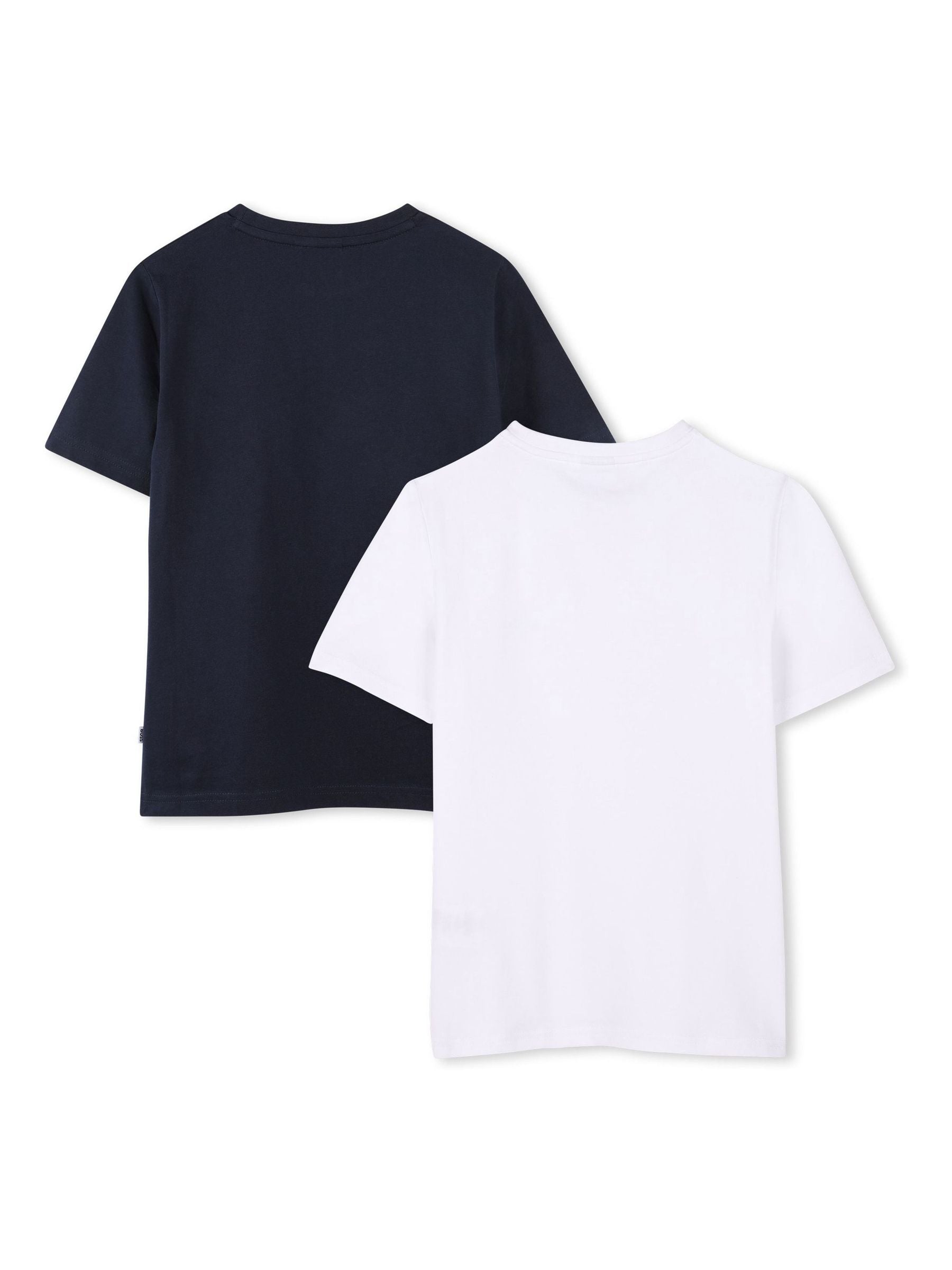 Dsiney Kidz - BOSS Navy Blue/White Chest Logo T-Shirts 2 Pack image 2