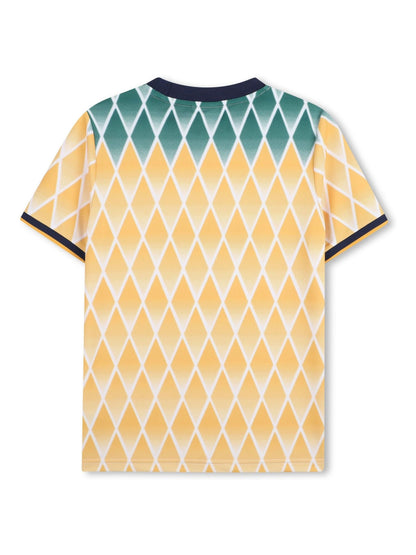 BOSS Yellow World Cup Logo Short Sleeve Crew Neck T-Shirt image 2