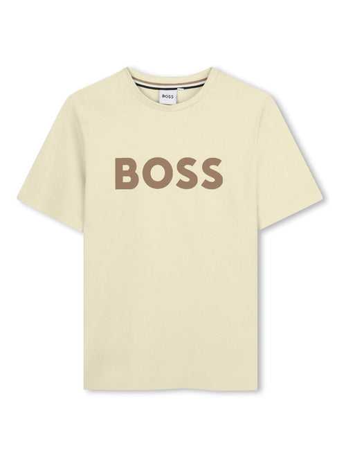 BOSS Cream Logo Short Sleeve T-Shirt image 1