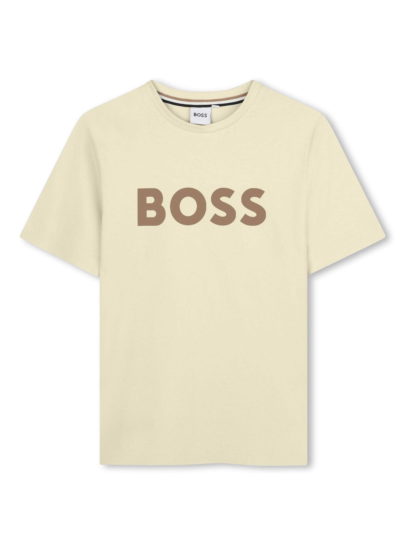 BOSS Cream Logo Short Sleeve T-Shirt image 1