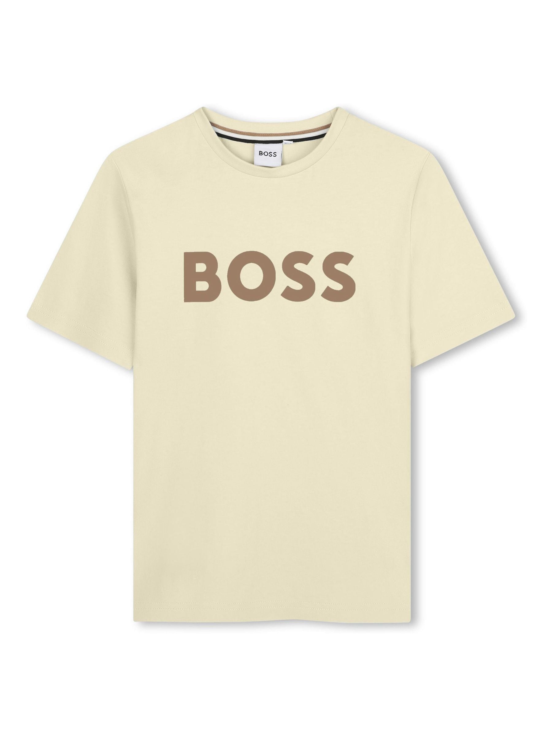 BOSS Cream Logo Short Sleeve T-Shirt image 1