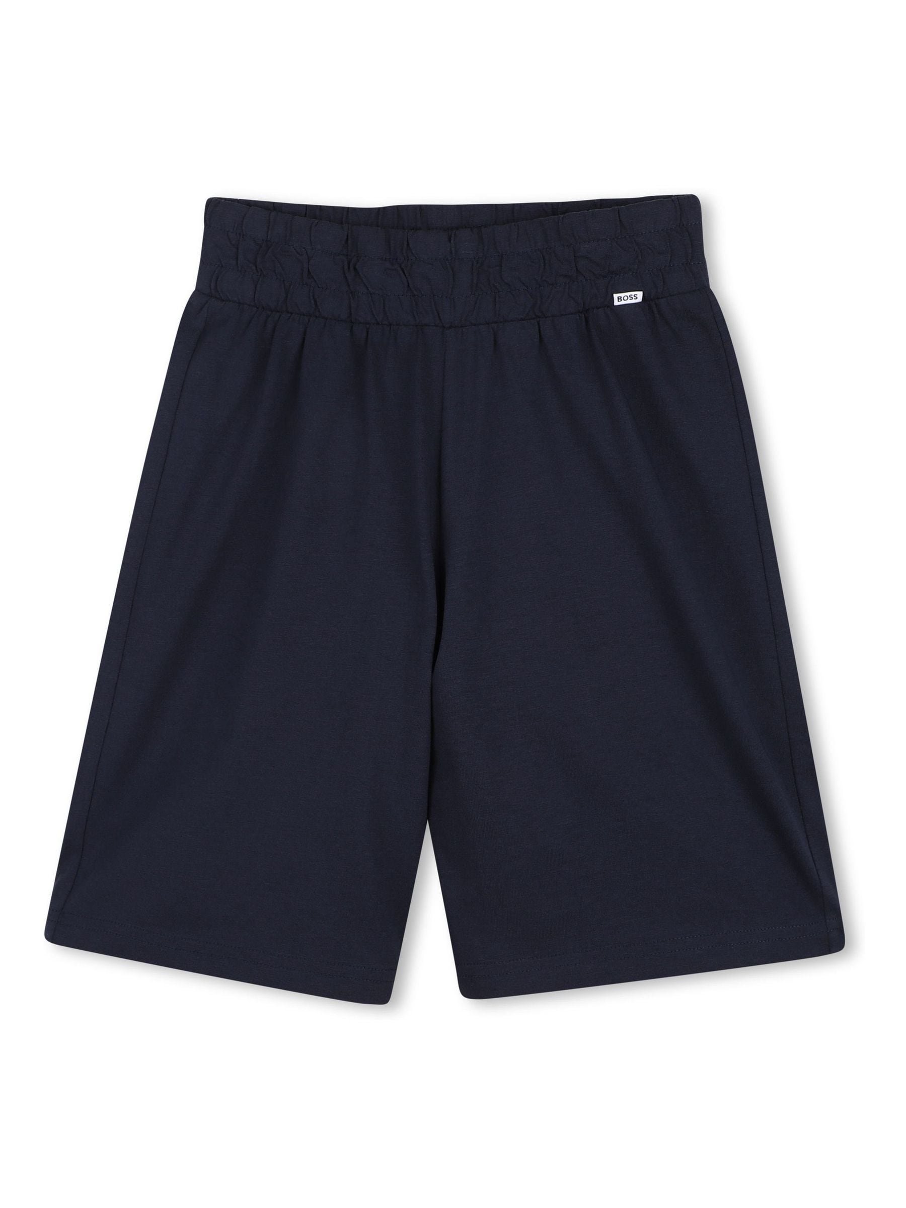 BOSS Blue Logo Short Sleeve T-Shirt and Bermuda Shorts Set image 3