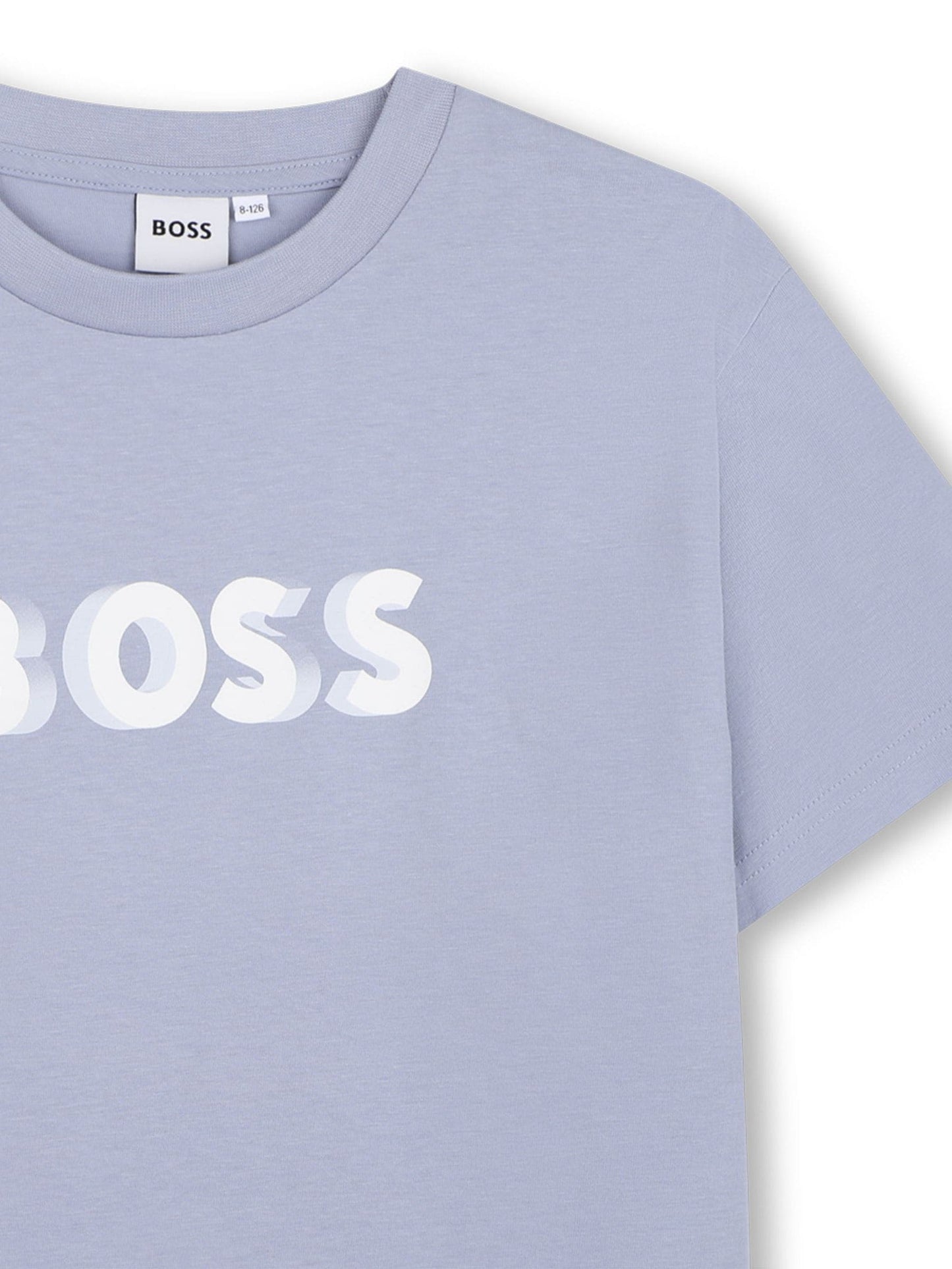 BOSS Blue Logo Short Sleeve T-Shirt and Bermuda Shorts Set image 5