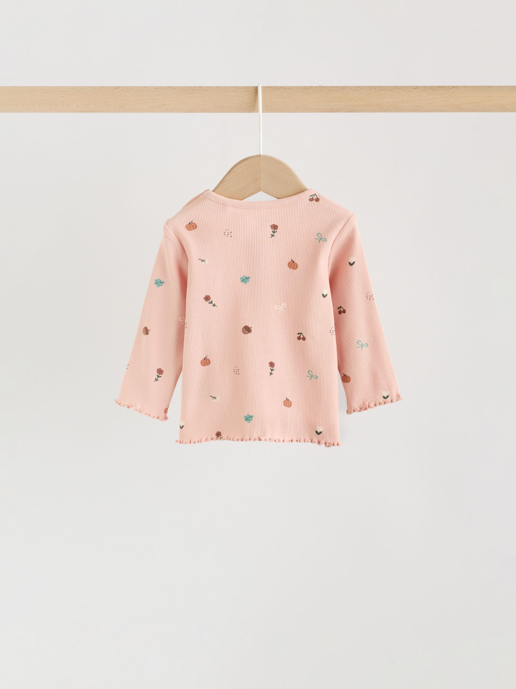 Pink Printed Rib Top and Leggings Baby Set 2 Piece (0mths-2yrs) image 6