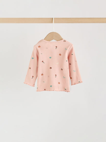 Pink Printed Rib Top and Leggings Baby Set 2 Piece (0mths-2yrs) image 6