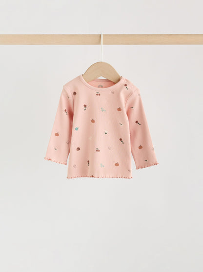 Pink Printed Rib Top and Leggings Baby Set 2 Piece (0mths-2yrs) image 7