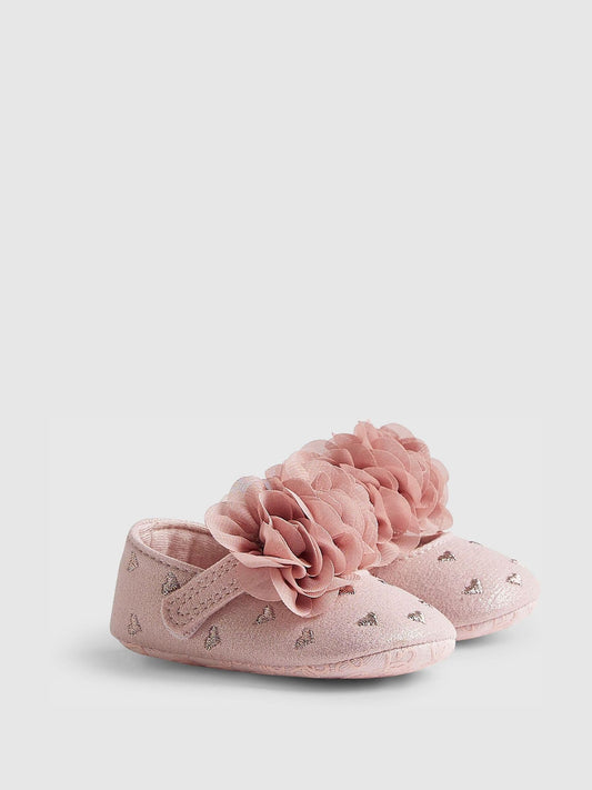 River Island Pink Ruched Ballet Pump Shoes image 2