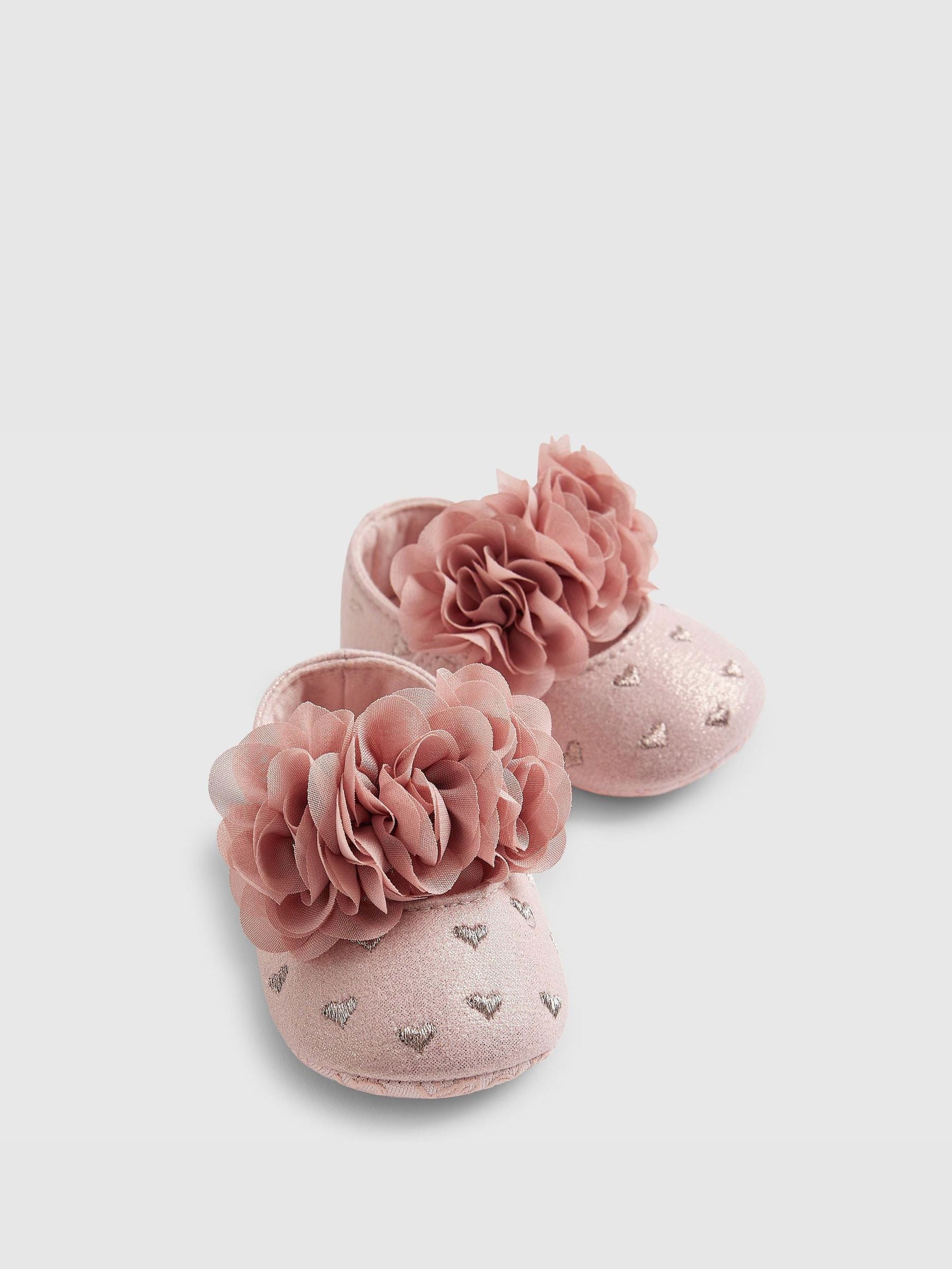 River Island Pink Ruched Ballet Pump Shoes image 3