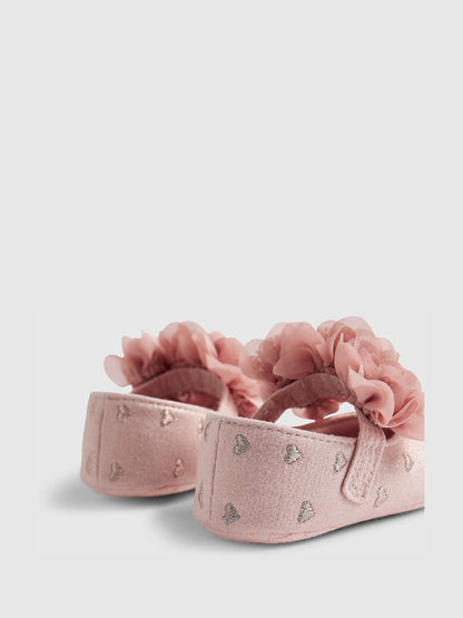 River Island Pink Ruched Ballet Pump Shoes image 4