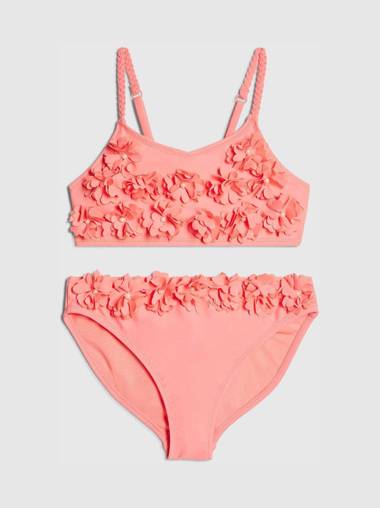Dsiney Kidz - River Island Orange 3D Flower Bikini image 1