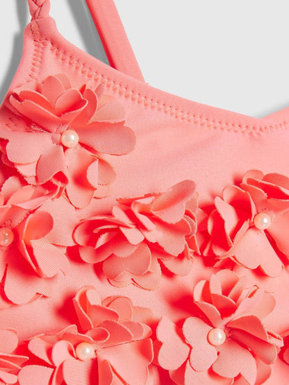 Dsiney Kidz - River Island Orange 3D Flower Bikini image 3