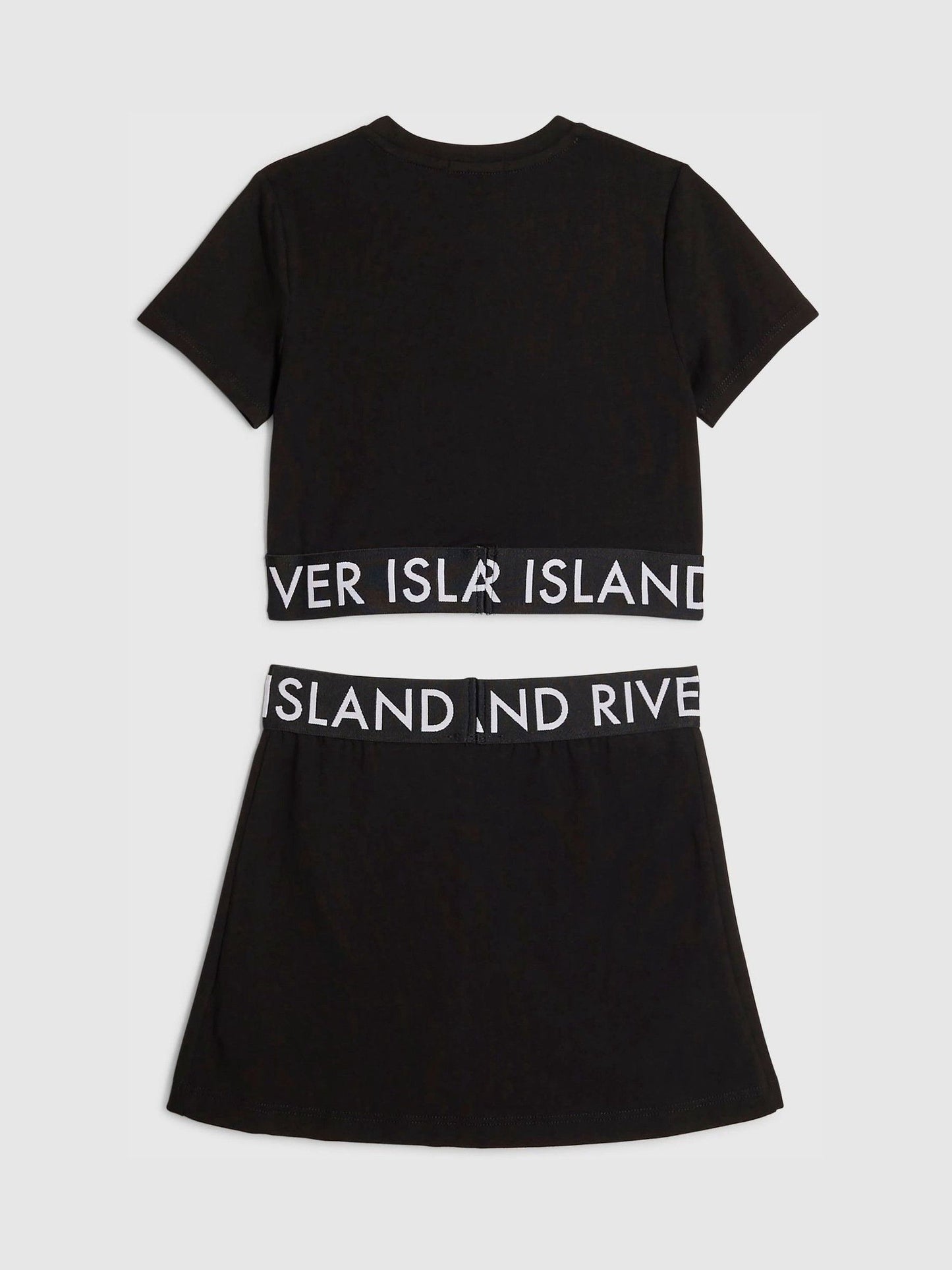 Dsiney Kidz - River Island Black Logo T-Shirt & Skort Set image 2