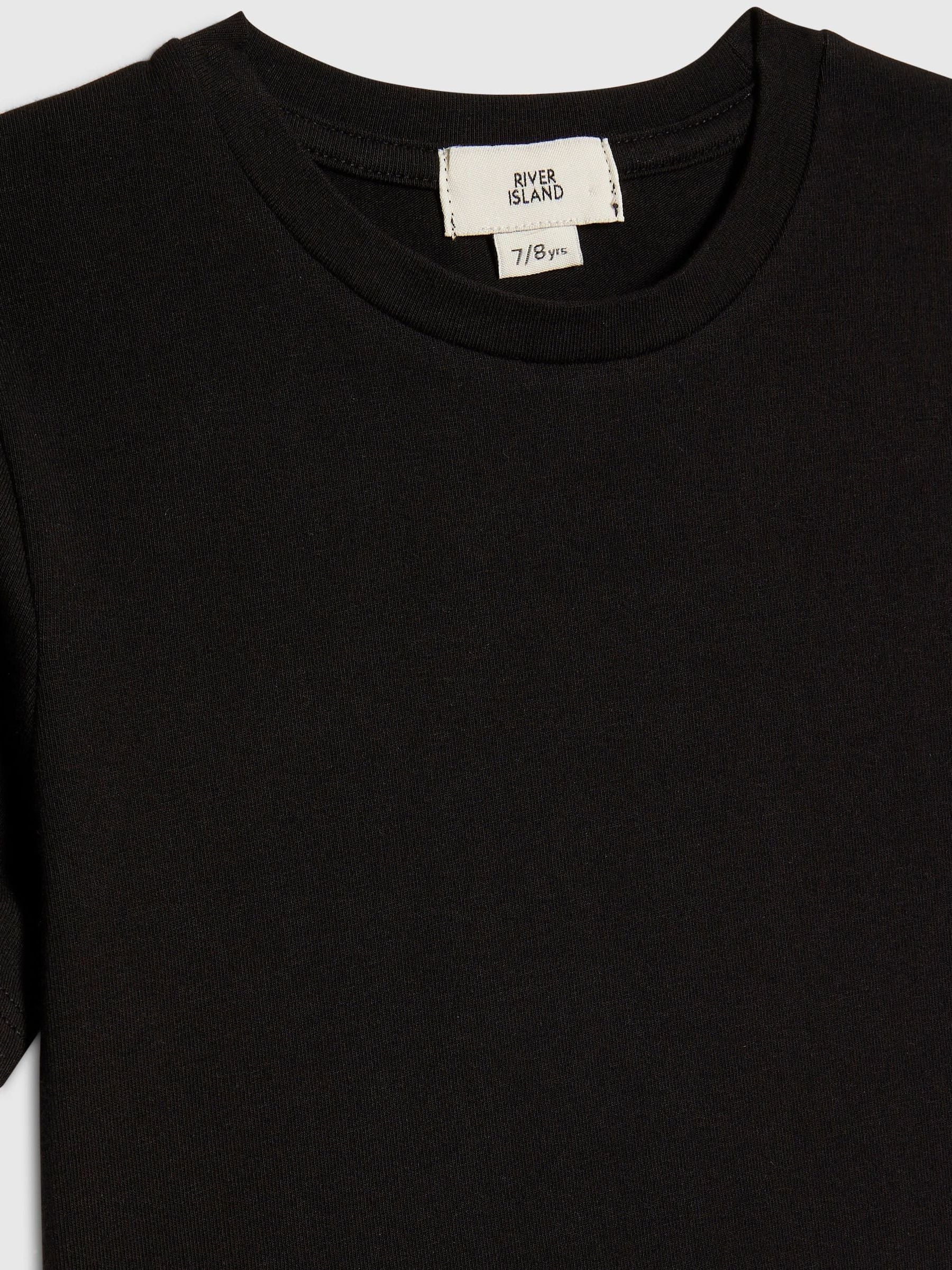 Dsiney Kidz - River Island Black Logo T-Shirt & Skort Set image 3