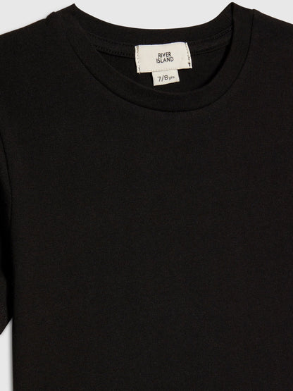 Dsiney Kidz - River Island Black Logo T-Shirt & Skort Set image 3