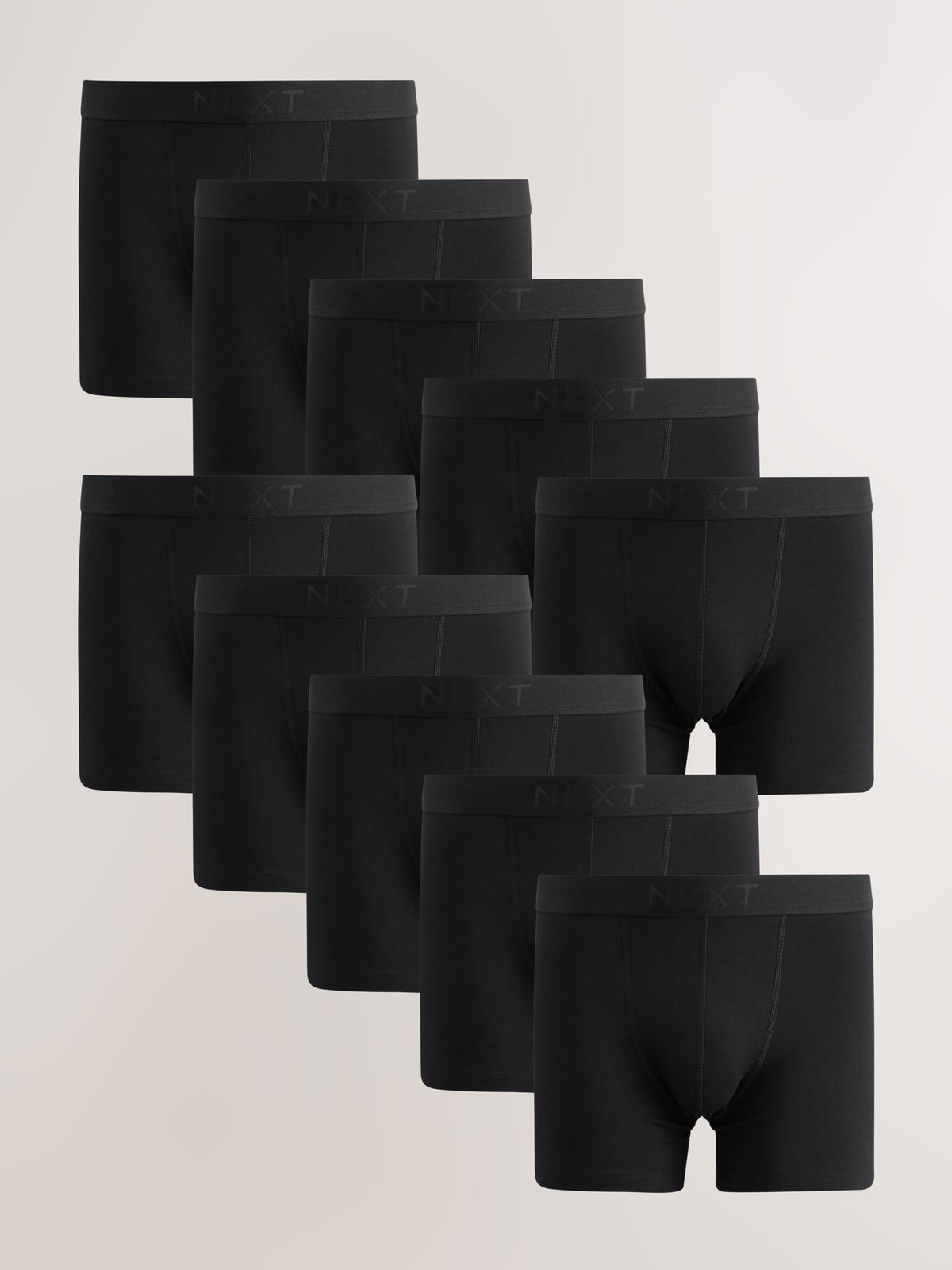 Dsiney Kidz - Black Waistband Cotton Rich Trunk Boxers 10 Pack image 1