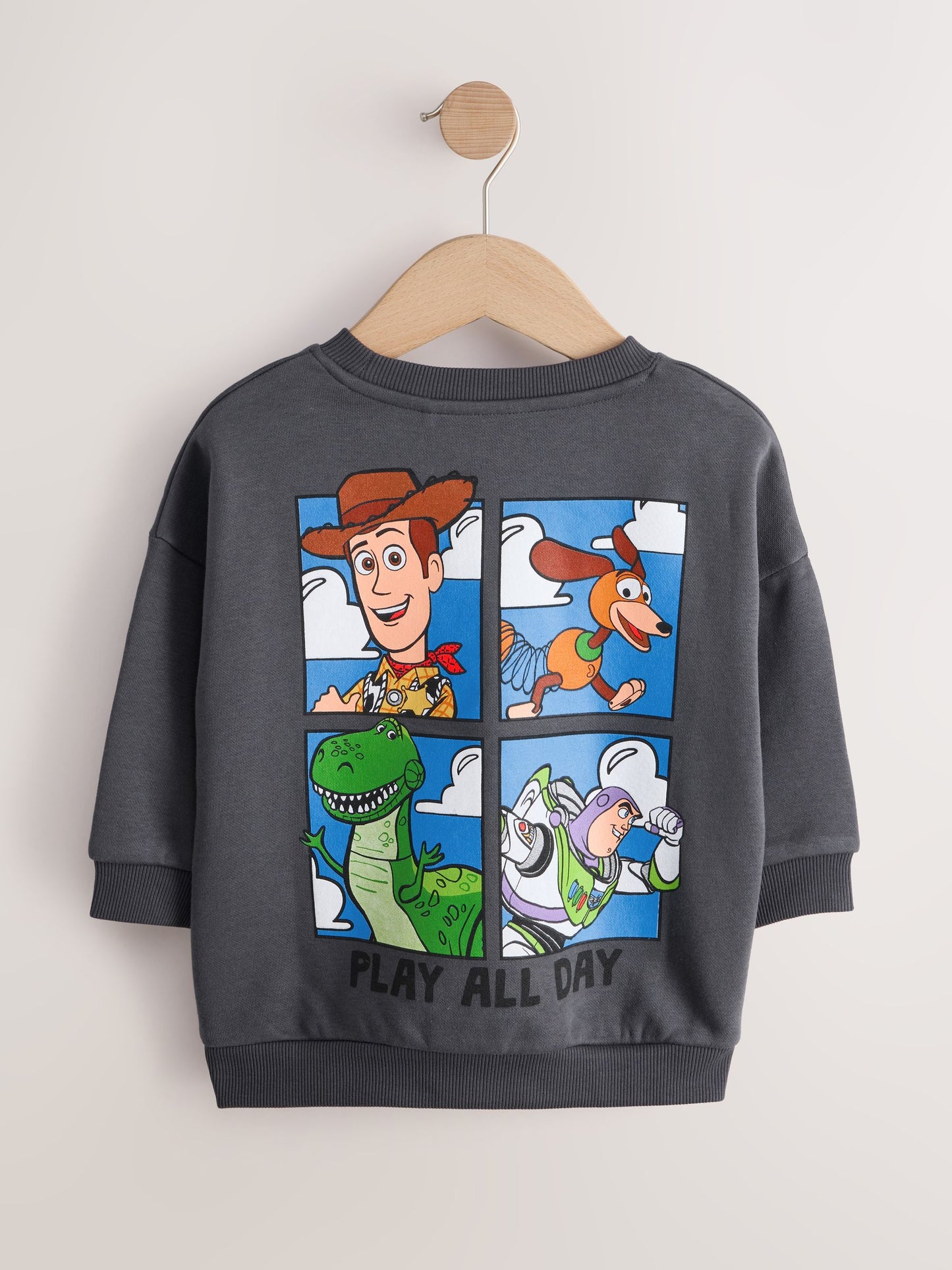 Dsiney Kidz - Charcoal Grey Toy Story Crew Sweat Top (3mths-7yrs) image 2
