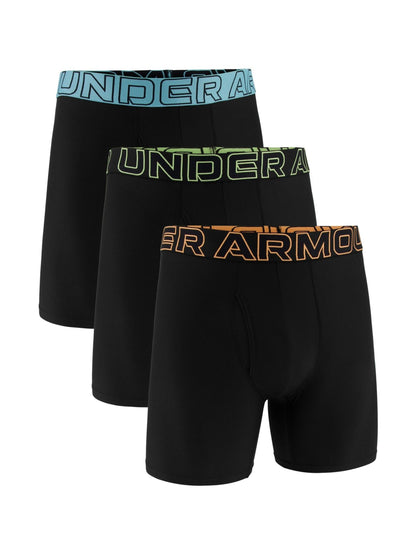 Dsiney Kidz - Under Armour Black Performance Tech Solid 6" Boxers 3 Pack image 1